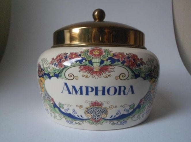 Mooie Amphora TABAKSPOT koper deksel Schoonhoven Holland  R, Ophalen of Verzenden