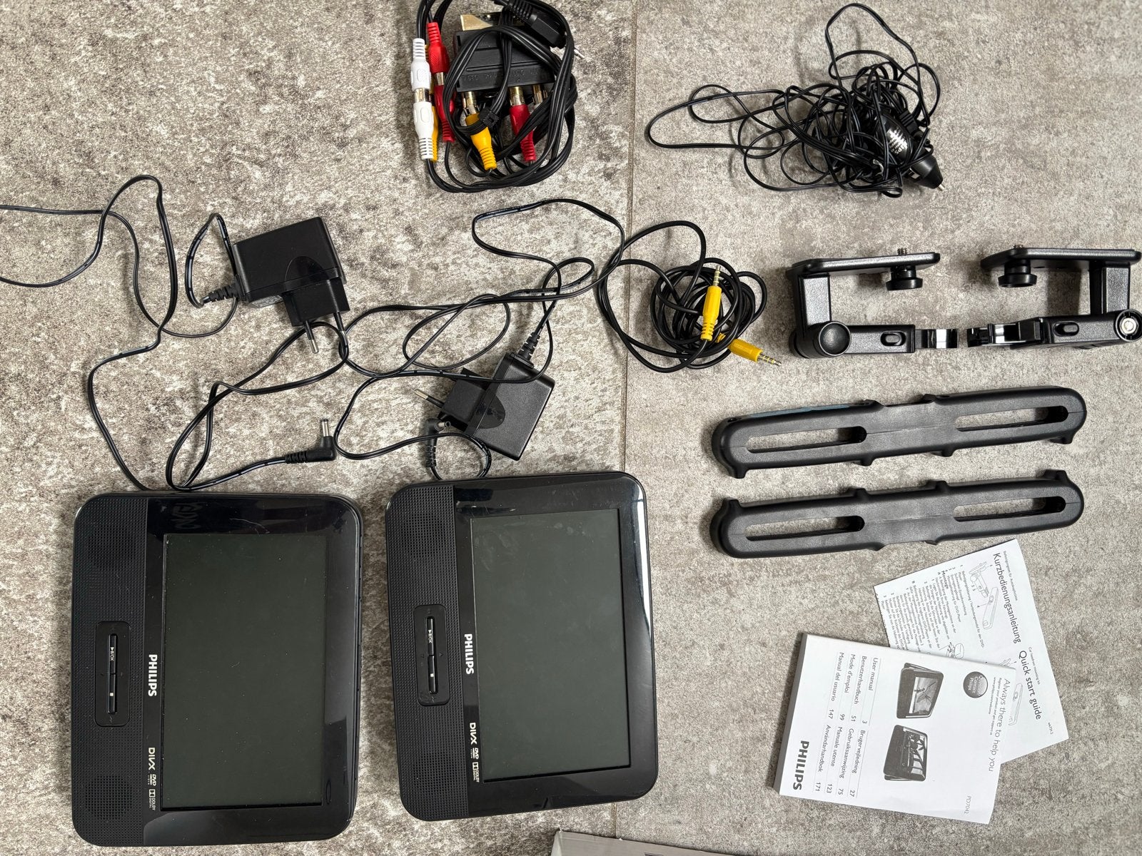 Philips draagbare DVD-speler met twee schermen, Audio, Tv en Foto, Philips, Gebruikt, Draagbaar, Ophalen