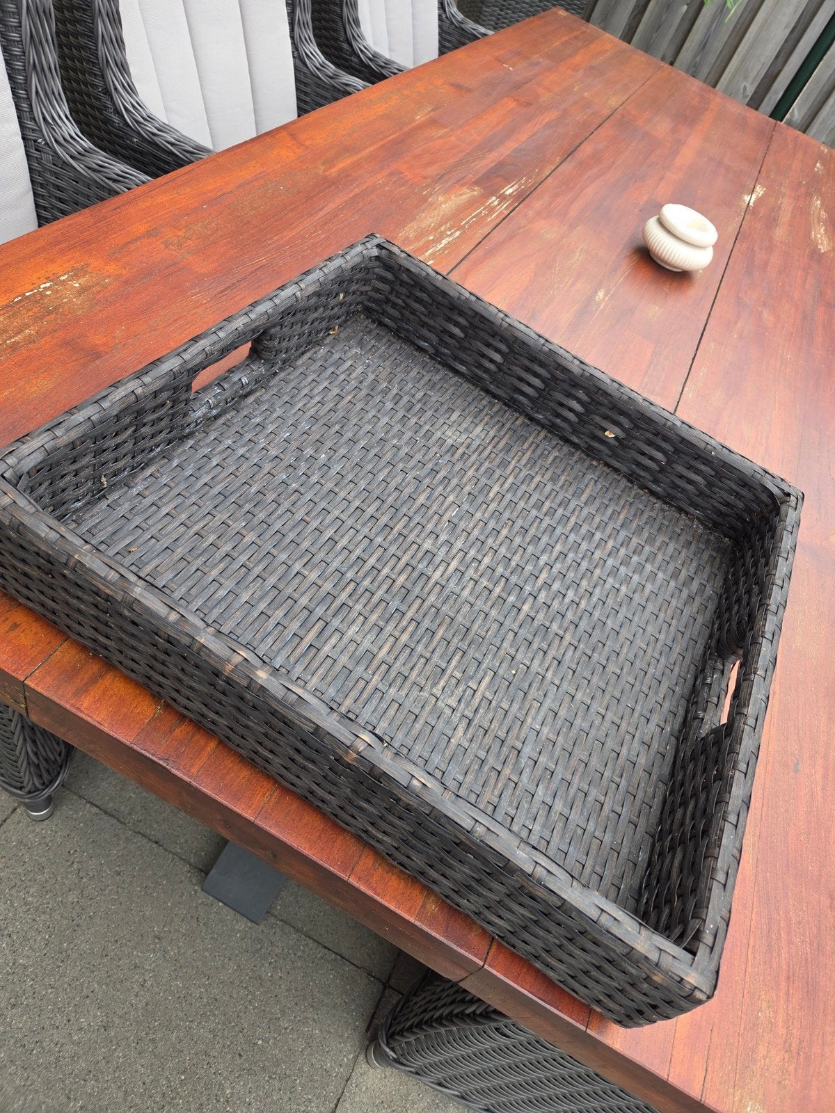 Groot dienblad, Huis en Inrichting, Woonaccessoires | Dienbladen, Ophalen of Verzenden, Rond, Hout