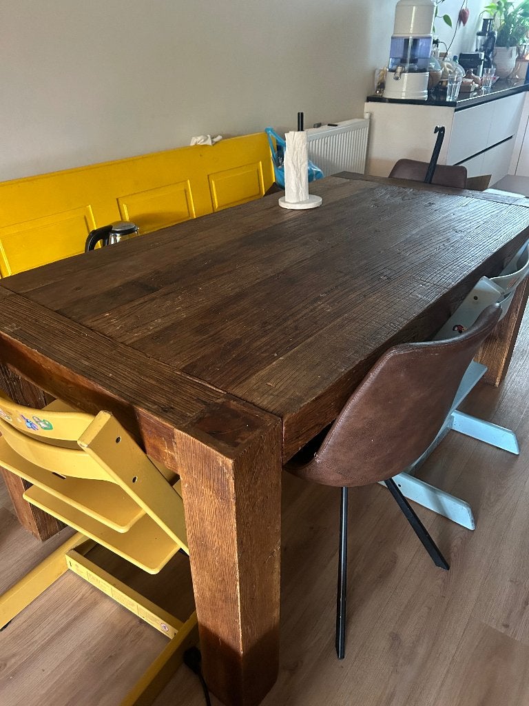 Eet Tafel, Ophalen, Indo robuust, Teakhout, 50 tot 100 cm