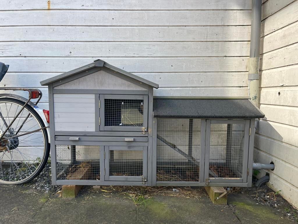 Buitenhok cavia konijn, Dieren en Toebehoren, Pluimvee | Toebehoren, Zo goed als nieuw, Kippenhok of Kippenren, Ophalen of Verzenden