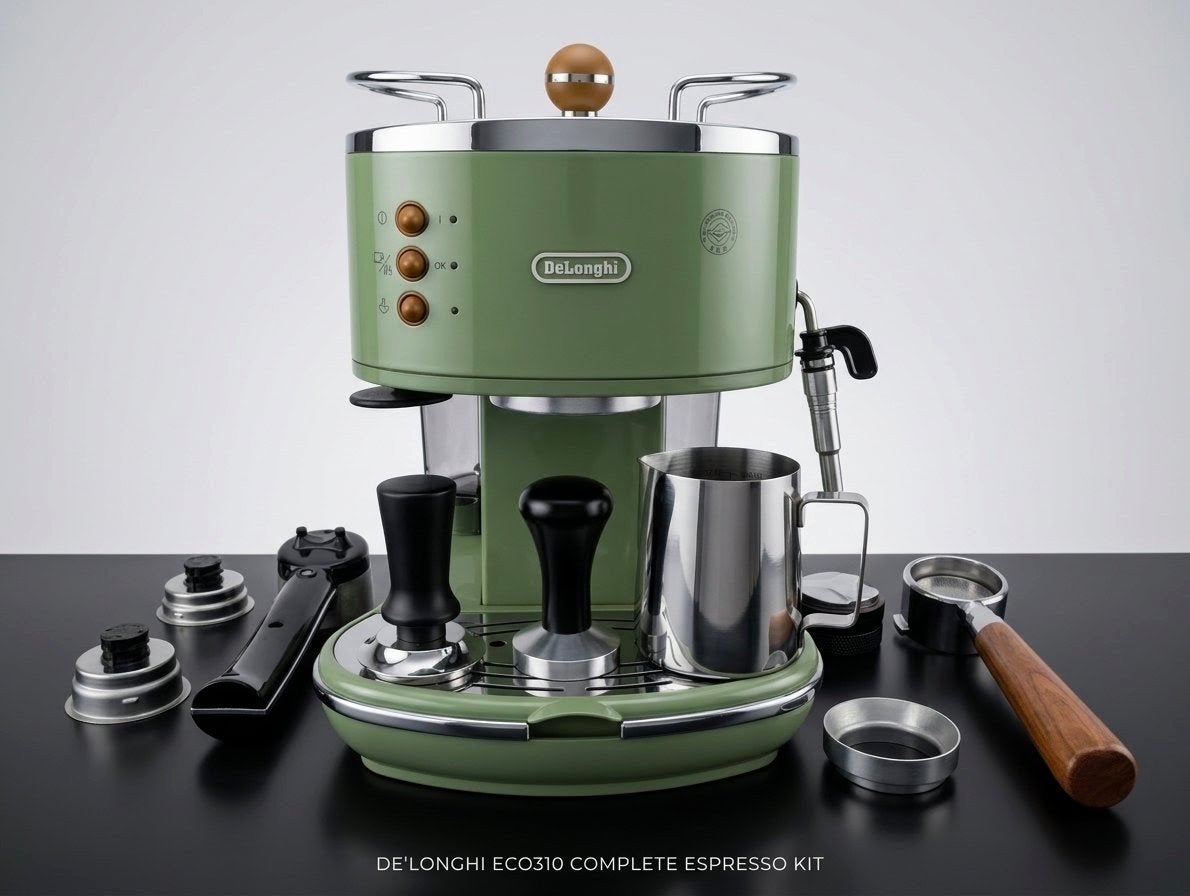 UPGRADED De'Longhi Icona Vintage Espressomachine, Espresso apparaat, Zo goed als nieuw, 2 tot 4 kopjes, Gemalen koffie