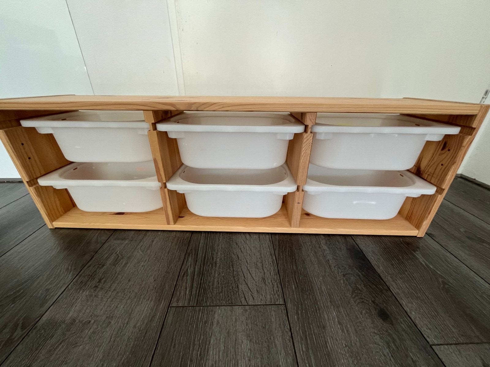 Ikea Trofast wandopberger, licht wit gebeitst grenen 93x30cm, Ophalen, Zo goed als nieuw
