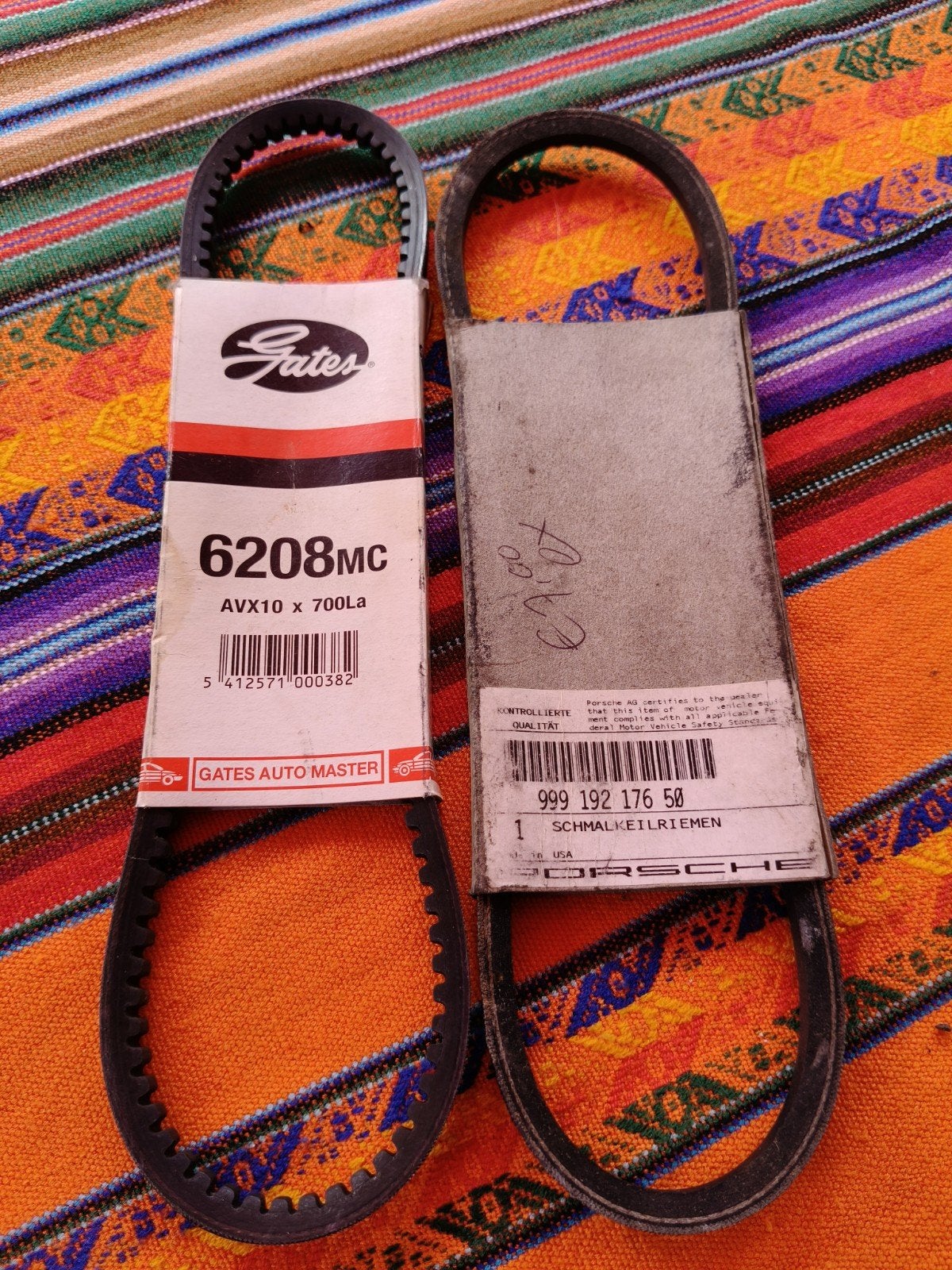 Gates V-snaar 6208MC AVX10 x 700La en Porsche V-snaar, Ophalen of Verzenden, Gebruikt, Overige automerken