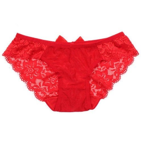 3 Nieuwe Kanten Slipjes met Strikje - Maat Small, Ophalen of Verzenden, Rood, Slip