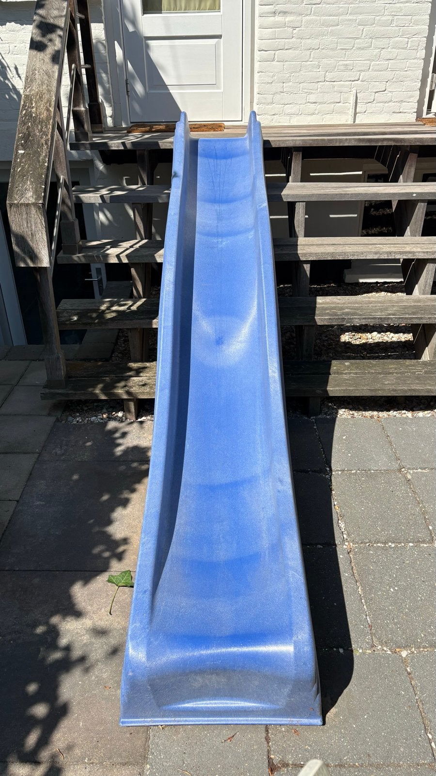 Blauwe glijbaan - 185 cm, Kinderen en Baby's, Speelgoed | Buiten | Speeltoestellen, Ophalen, Gebruikt, Glijbaan