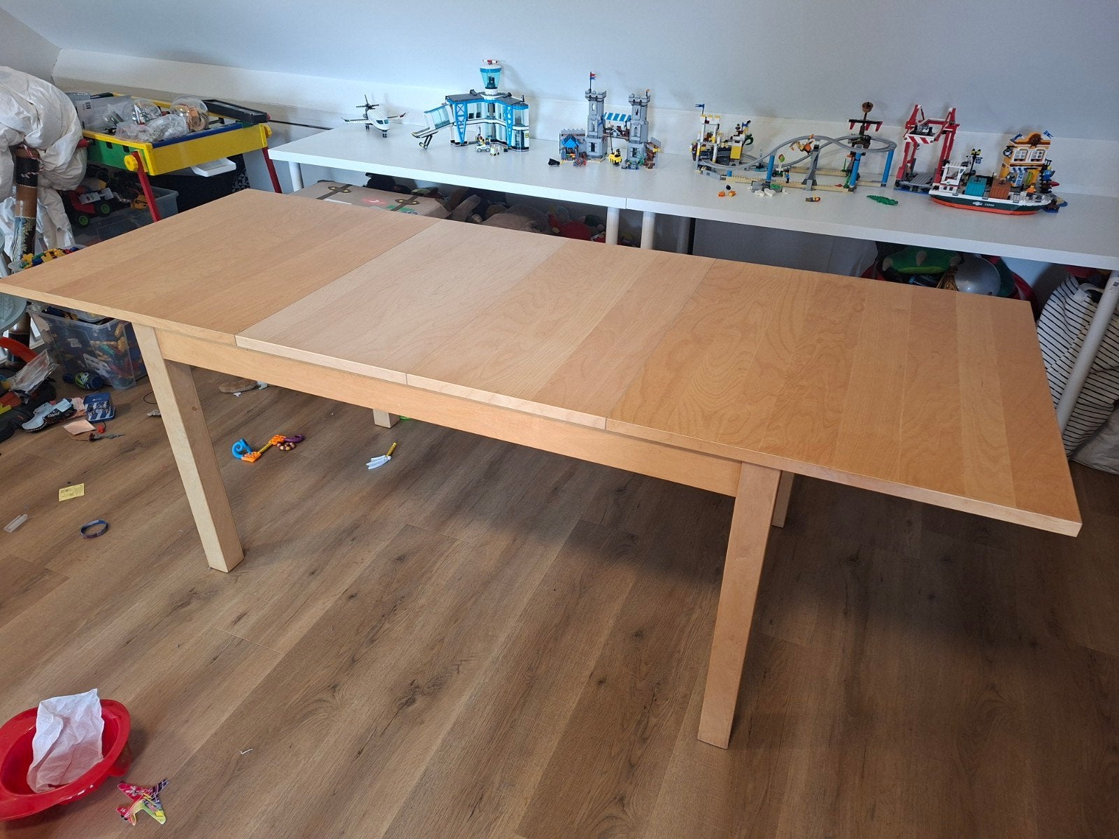 Uitschuifbare ikea eettafel bjursta, Ophalen, Gebruikt, Rechthoekig, 200 cm of meer