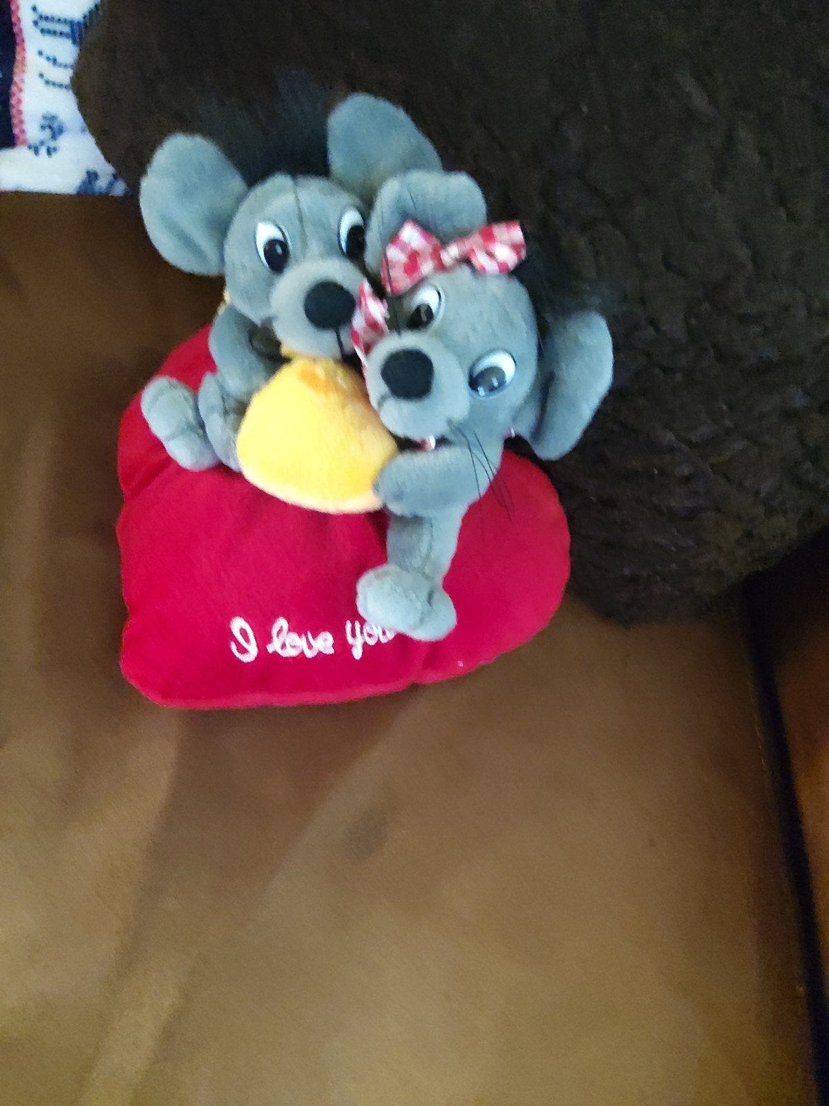 Liefdevol Muizen Knuffelpaar op Hart - 'I Love You', Kinderen en Baby's, Speelgoed | Knuffels en Pluche, Muis, Overige merken