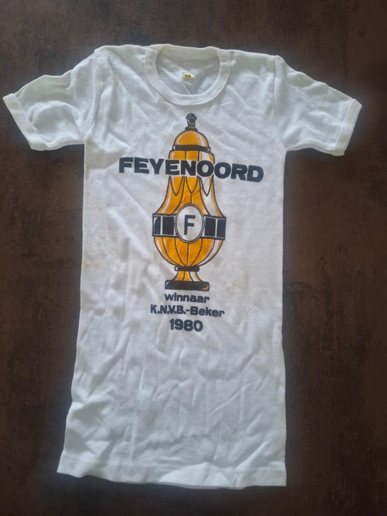 K.n.v.b. beker 1980 shirts - Feyenoord, Ophalen of Verzenden, Overige maten, Blauw