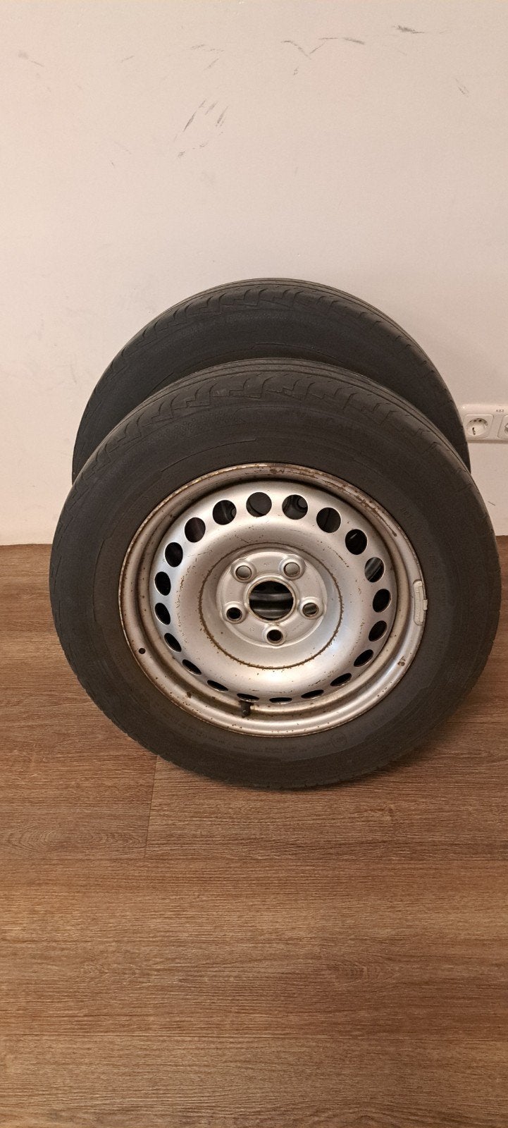 2 Continental + 2 Vredestein banden met velg, Ophalen, 16 inch, Banden en Velgen, 205 mm