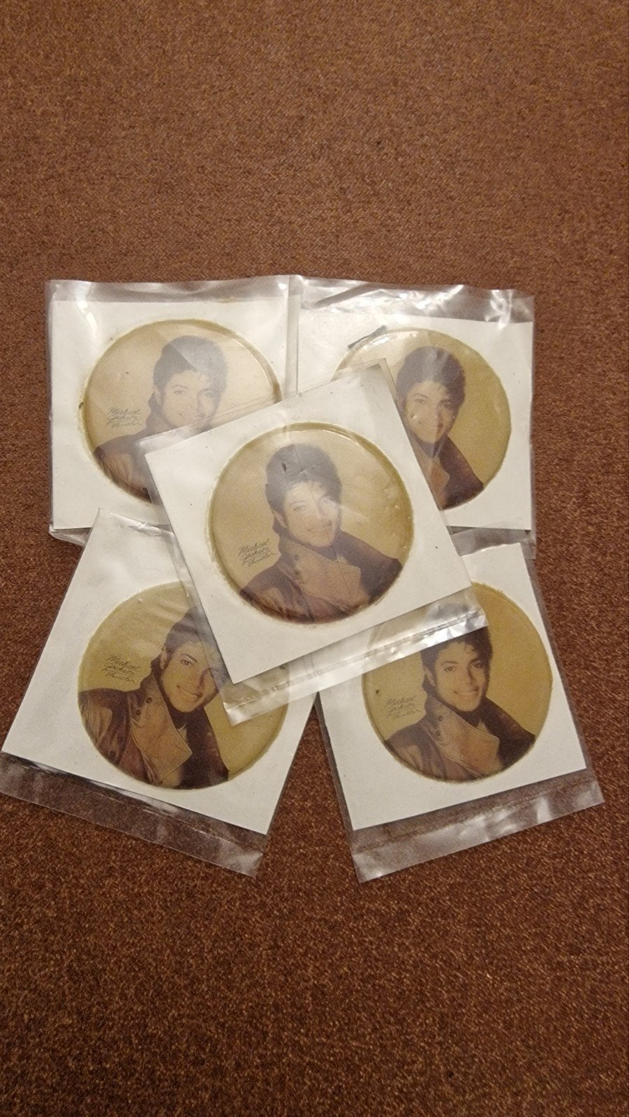 5 Michael Jackson Thriller Stickers - Vintage Collectie, Verzamelen, Verzenden, Zo goed als nieuw