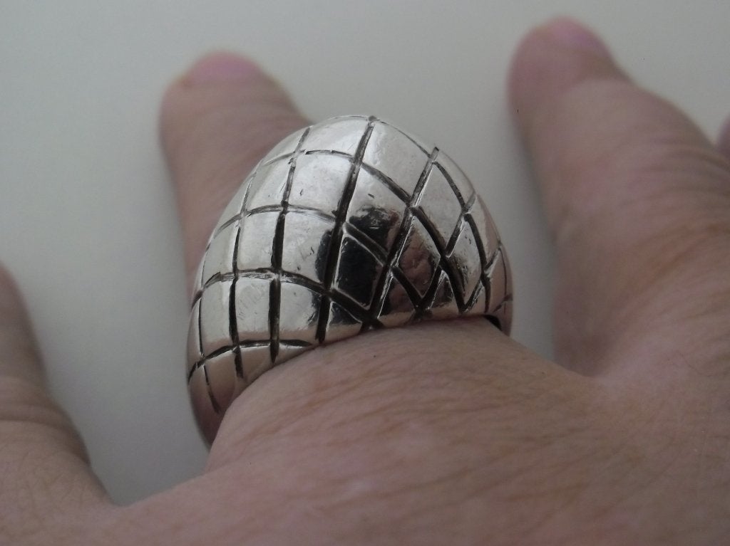 zilveren royale bolle modernistische ring [628], 18 tot 19, Verzenden, Zo goed als nieuw, Dame