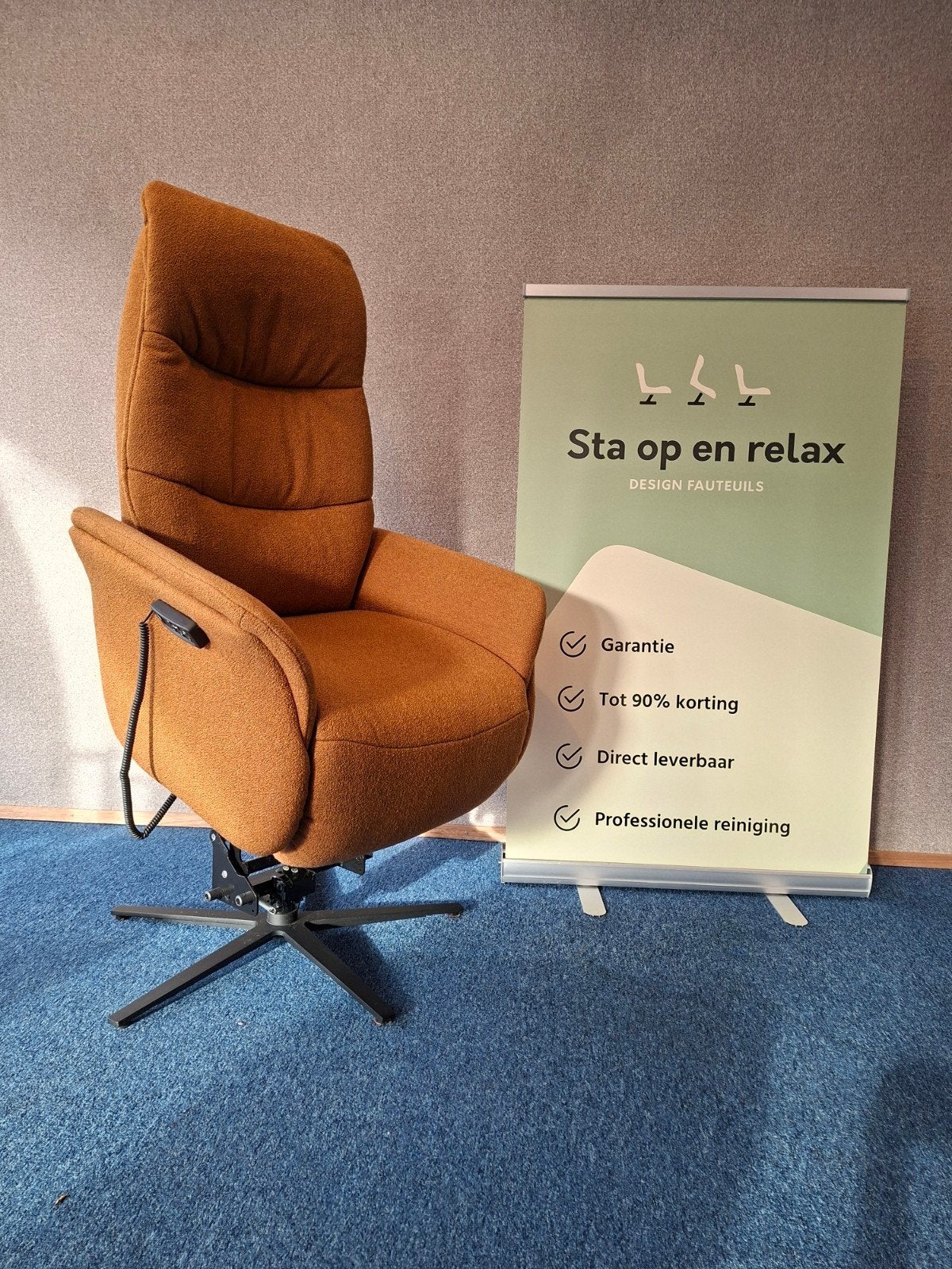 Sta  op relax fauteuil Meubelzorg als nieuw evt op accu🔋, Hoofdstraat 60 Schijndel, Ophalen of Verzenden, Zo goed als nieuw, Staopenrelax@gmail.com