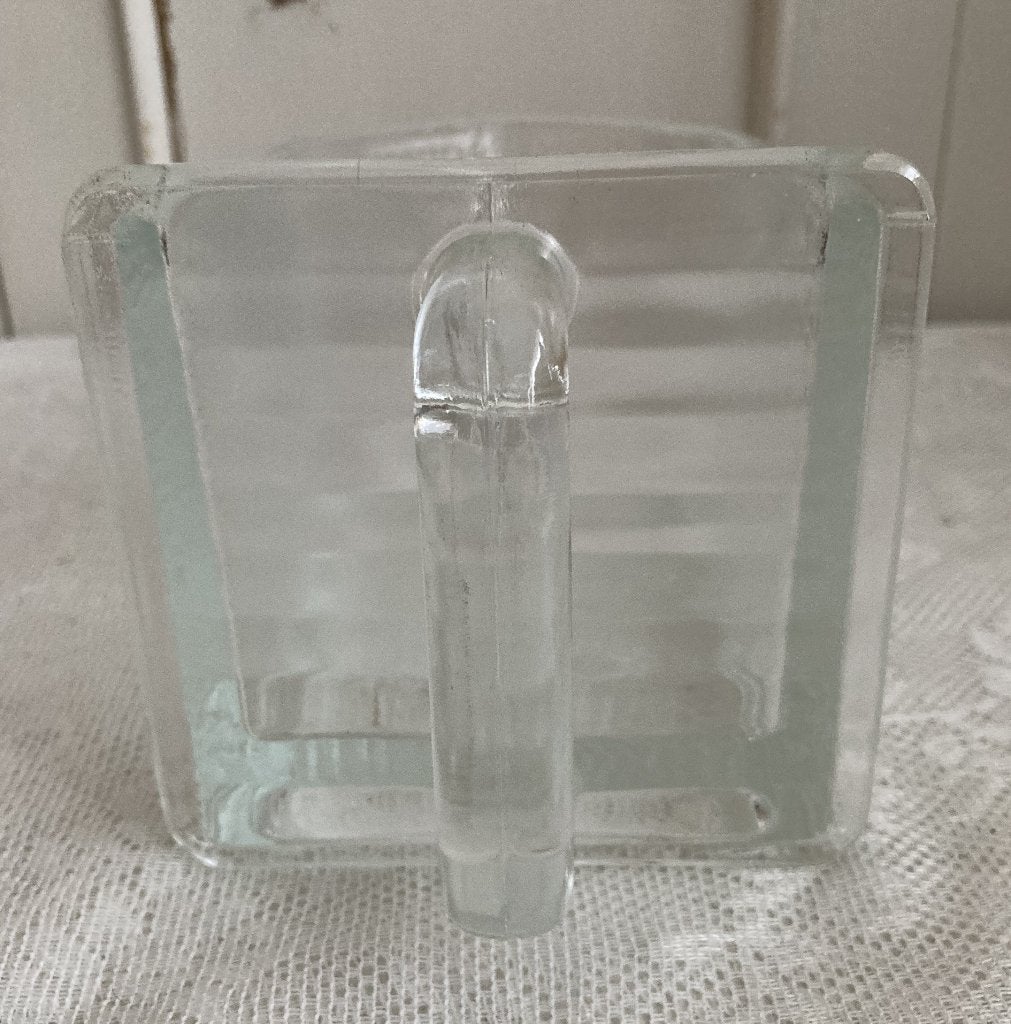 Brocante glazen bak - la voor oud kruidenrek - kruidenkast, Antiek en Kunst, Antiek | Keukenbenodigdheden, Ophalen of Verzenden
