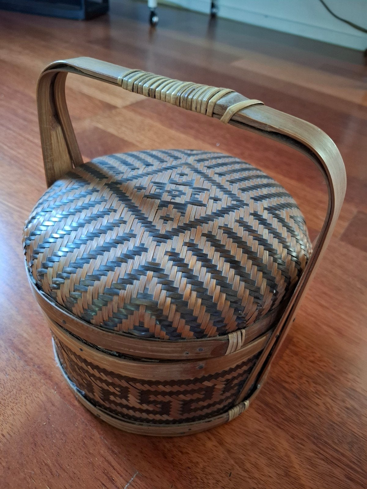 Vintage Chinese bamboe mand, Ophalen of Verzenden