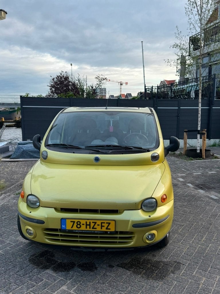 Fiat Multipla 1.6 16V 2002 Geel, Auto's, Voorwielaandrijving, 1596 cc, Stof, Multipla