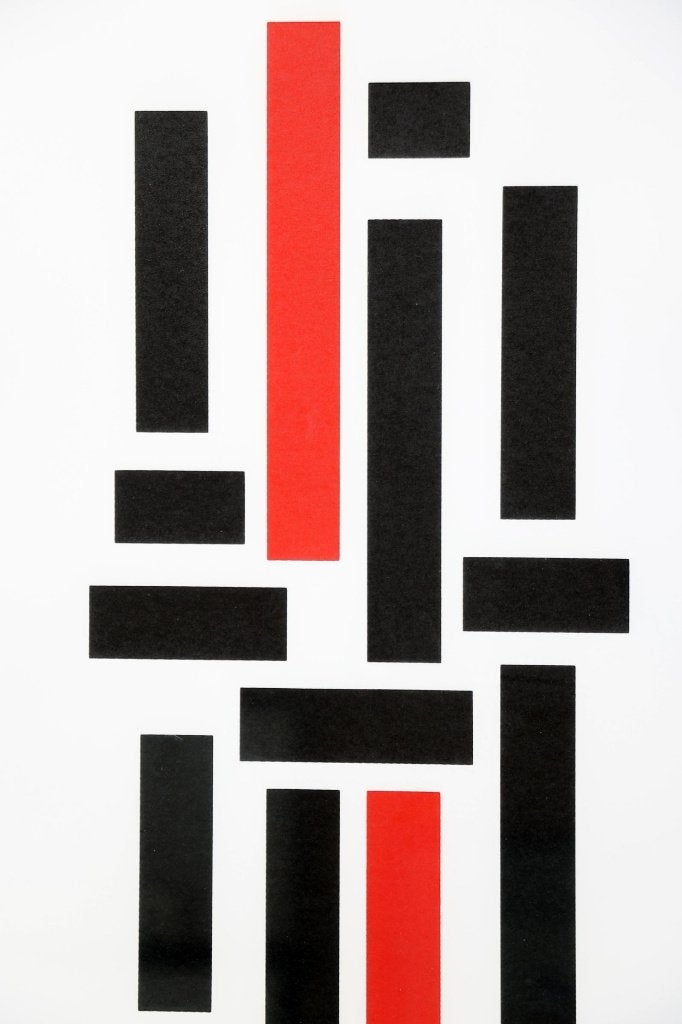 Joost Baljeu(1925) Zeefdruk"Comp Abstract Constr"Ges Gen Ged, Abstract, Zeefdruk, Ophalen of Verzenden, Gelimiteerde oplage