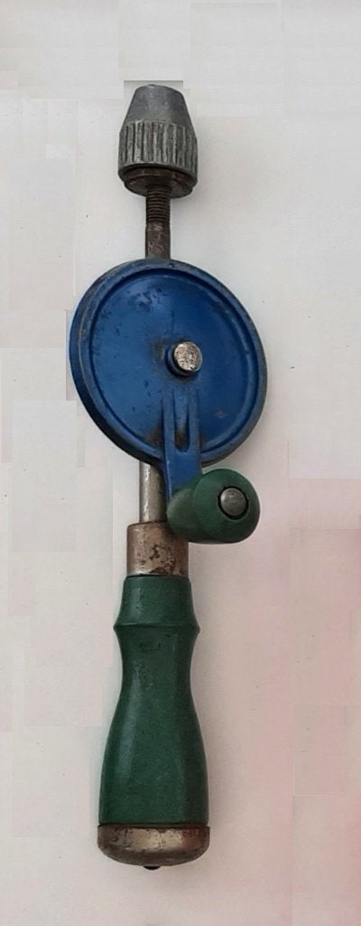 Oude Nostalgische Antieke Handboormachine, Ophalen