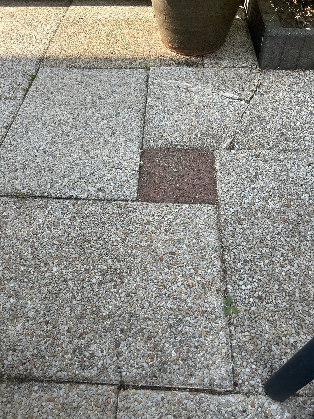 Gebruikte terrastegels met grindstructuur, Tuin en Terras, Tegels en Klinkers, Gebruikt, Beton, Terrastegels, 5 tot 10 m²