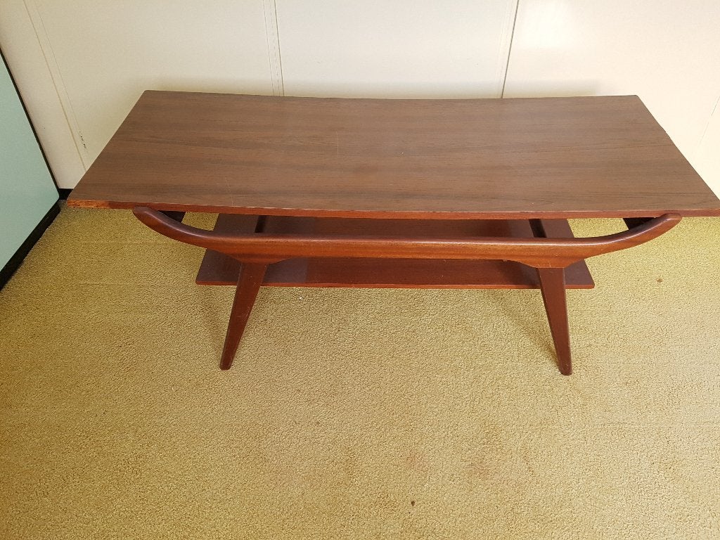 vintage scandinavische salontafel jaren '60, Ophalen, Minder dan 50 cm, Gebruikt, 100 tot 150 cm
