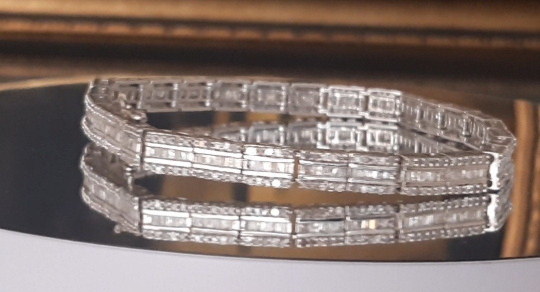 Luxe Armband Vol Natuurlijke Diamanten G/H Incl 1 2 3, Ophalen of Verzenden, Nieuw, Met edelsteen