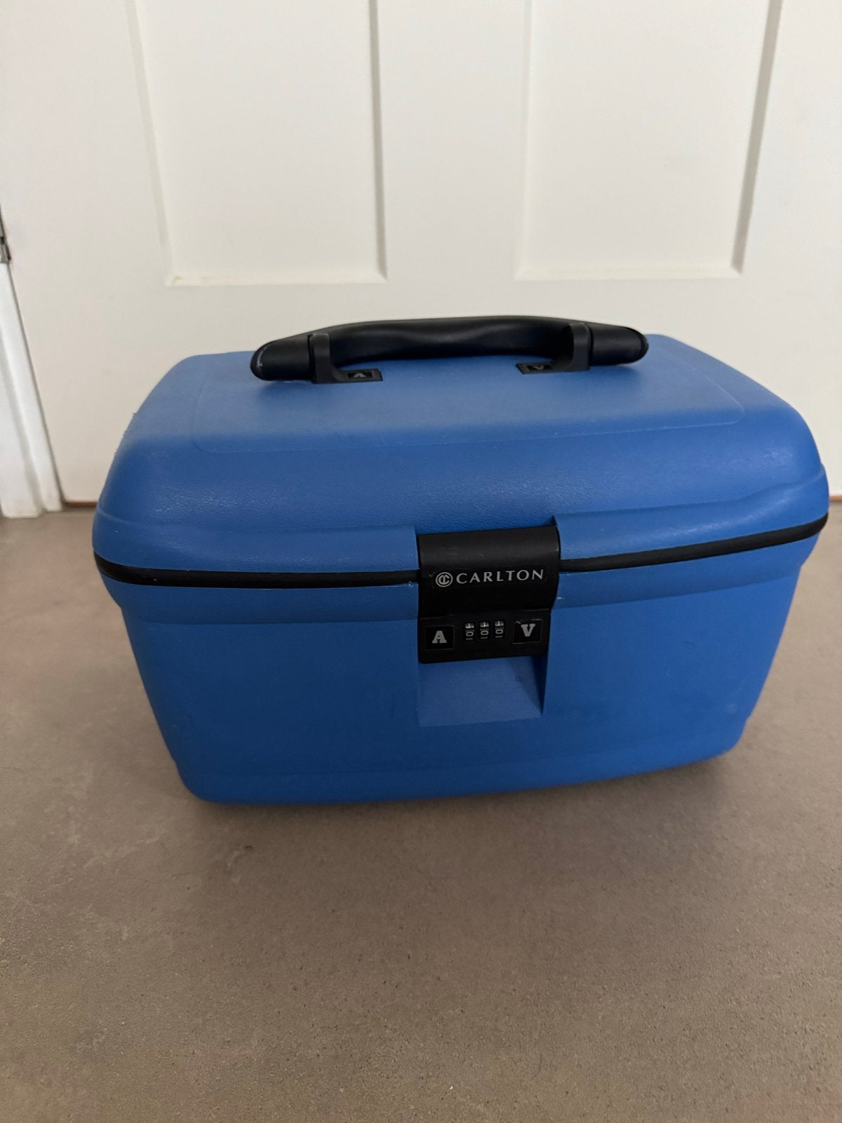 Beautycase Carlton, cijferslot, 23x38x25, blauw, Sieraden, Tassen en Uiterlijk, Beautycases, Gebruikt, Blauw, Ophalen of Verzenden