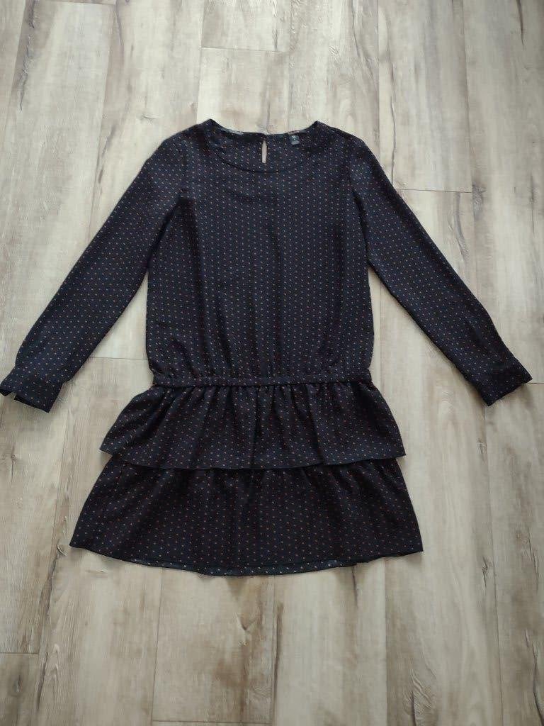 Prachtige zwarte jurk met laagjes en sterren Scotch&Soda, S., Scotch & Soda, Ophalen of Verzenden, Onb, Maat 36 (S)