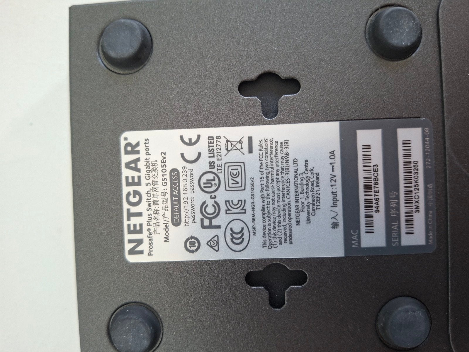 NETGEAR ProSAFE Plus Switch GS105E - 5 Gigabit poorten, Ophalen of Verzenden, Zo goed als nieuw