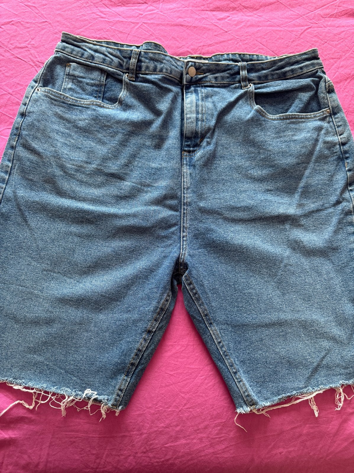 Urban Bliss Plus Size Curvy Jeans Shorts - UK 20, Ophalen of Verzenden, Zo goed als nieuw, Blauw, Broek of Spijkerbroek