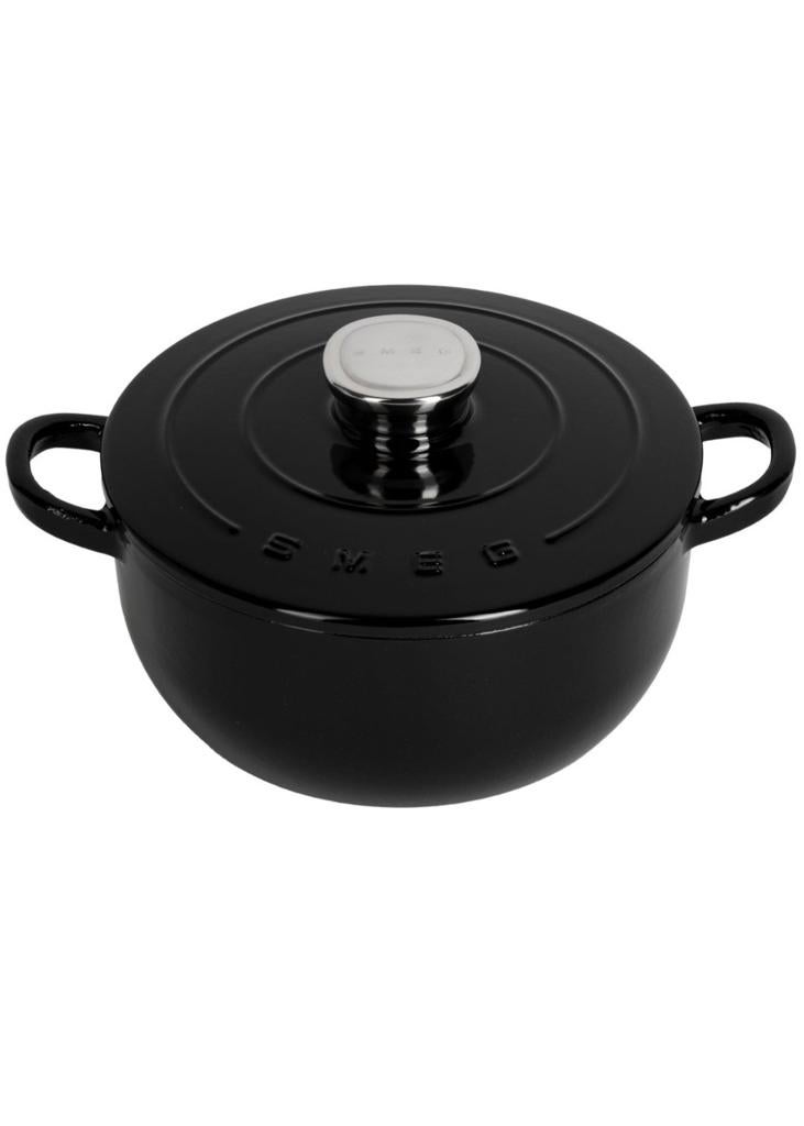 Smeg Gietijzeren Braadpan Zwart - Nieuw, Gietijzer, Nieuw, Ophalen of Verzenden, Keramische plaat