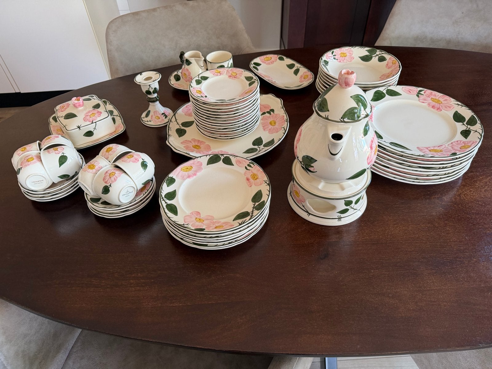 Villeroy & Boch Wild-Rose Servies - Compleet en Handgeschild, Klassiek, Villeroy & Boch, Ophalen of Verzenden, Zo goed als nieuw