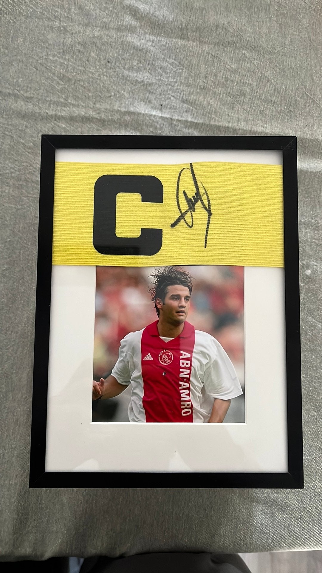 Gesigneerde aanvoerdersband Christian Chivu Ajax, Ophalen of Verzenden, Zo goed als nieuw, Ajax