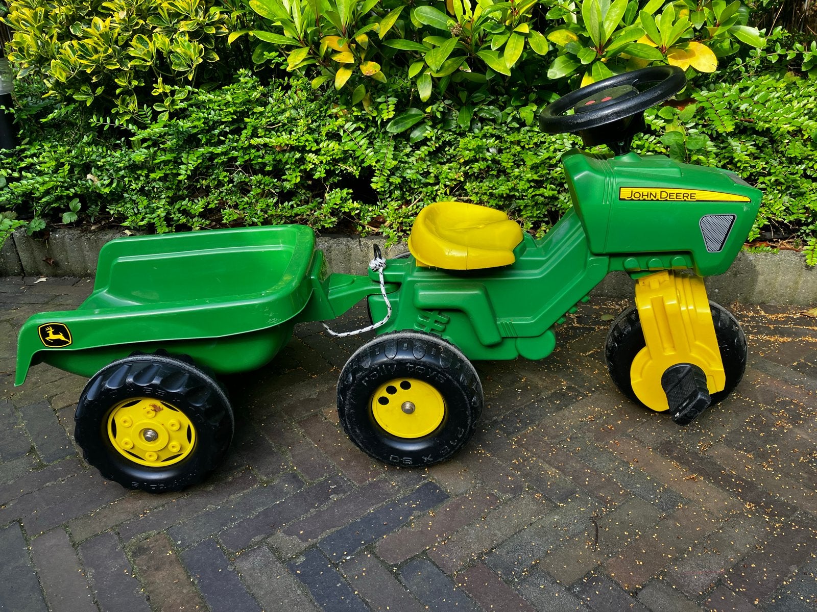 John Deere traptrekker van Rolly Toys met aanhanger, Ophalen, Gebruikt, Trapvoertuig