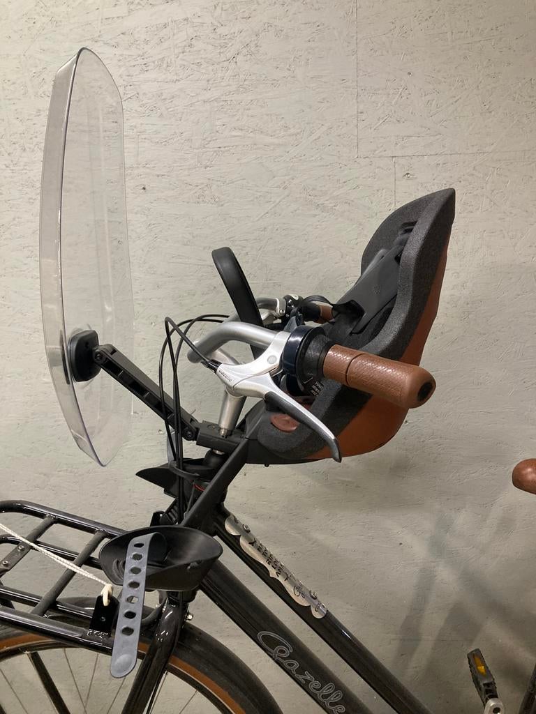Thule yepp mini fietsstoeltje met windscherm voor bruin, Ophalen of Verzenden, Zo goed als nieuw