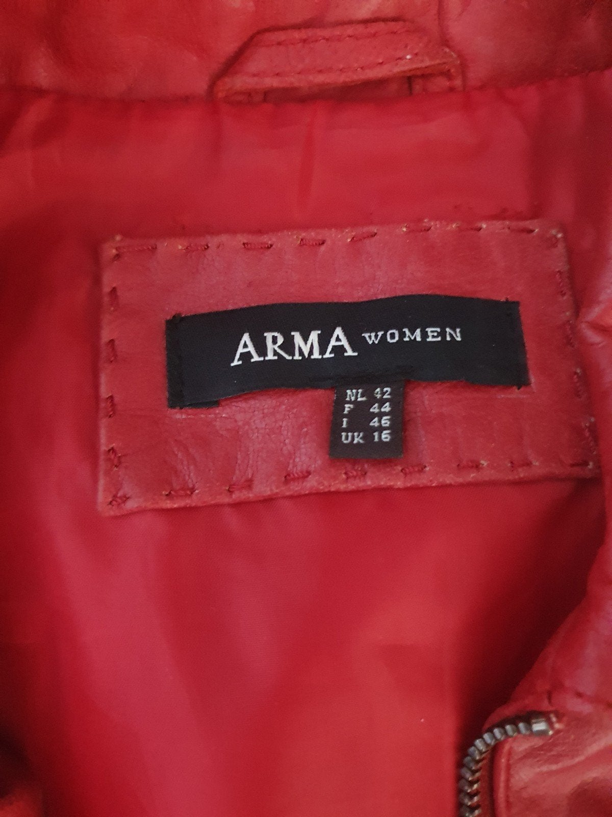 ARMA Women rode leren jas maat 42/44 (L), Maat 42/44 (L), Ophalen of Verzenden, Zo goed als nieuw, ARMA Women