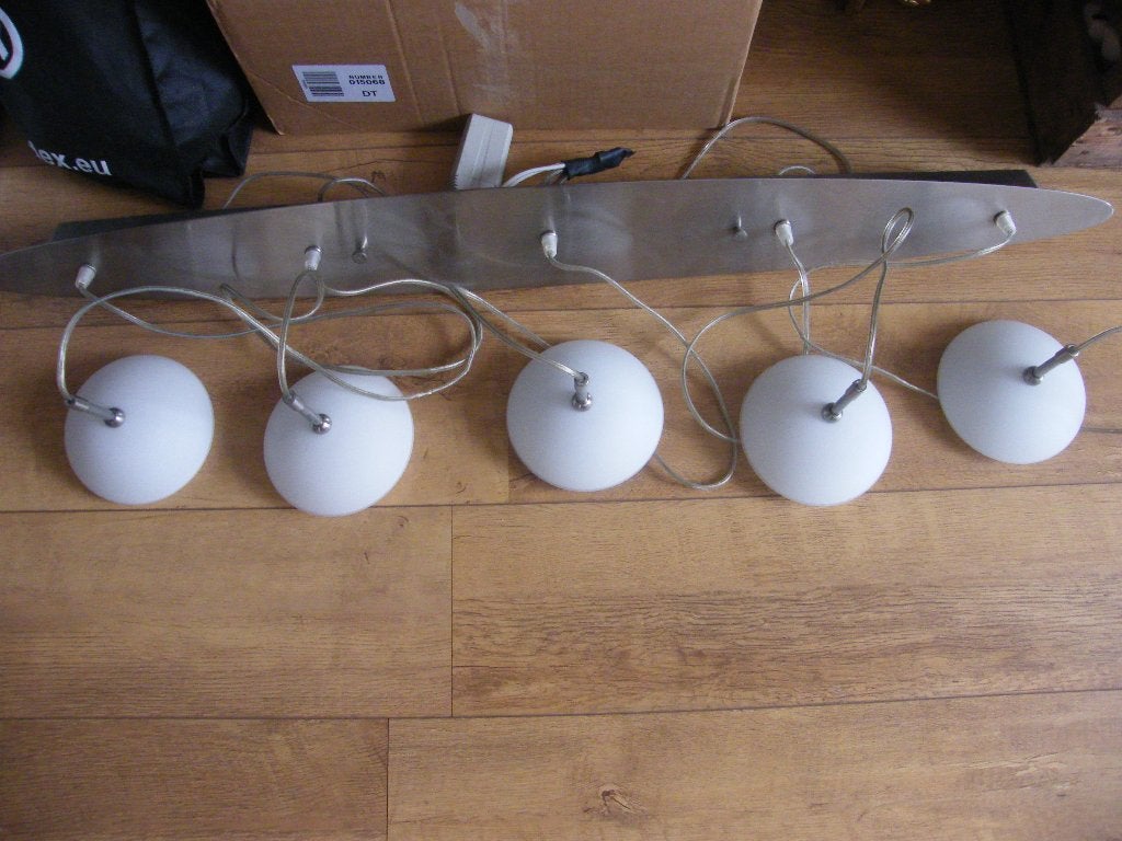 hanglamp, Huis en Inrichting, Lampen | Hanglampen, Ophalen, Zo goed als nieuw, Glas