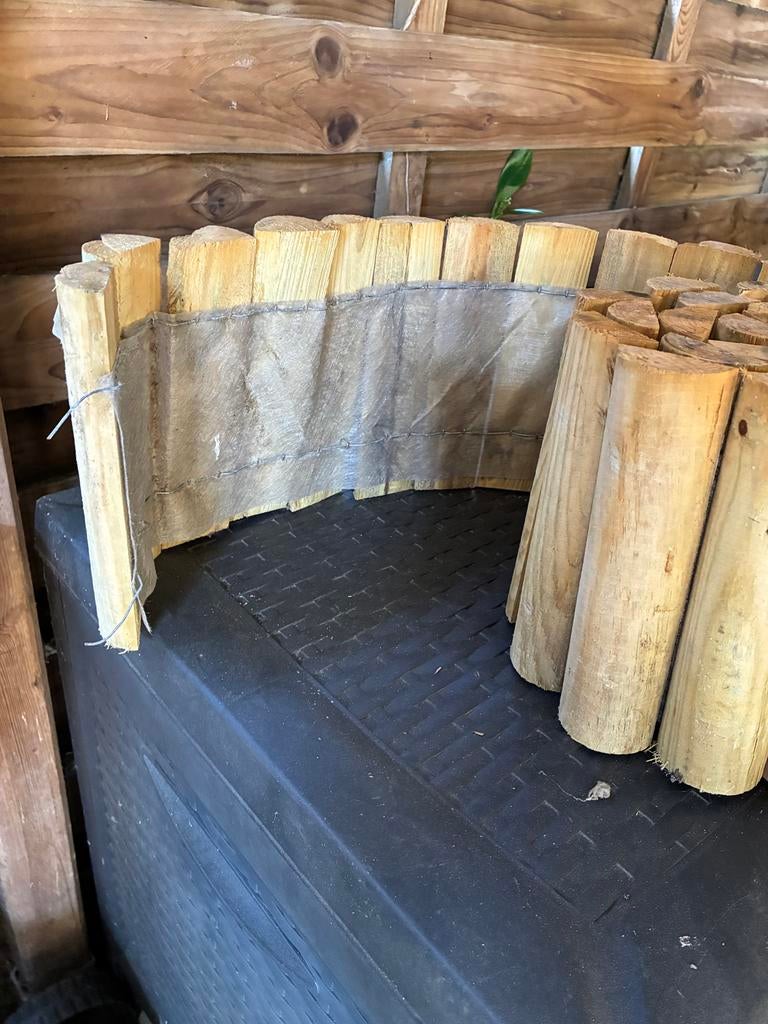 Houten rolborder 4.8x20x180cm, Ophalen, 100 tot 200 cm, Nieuw, Border