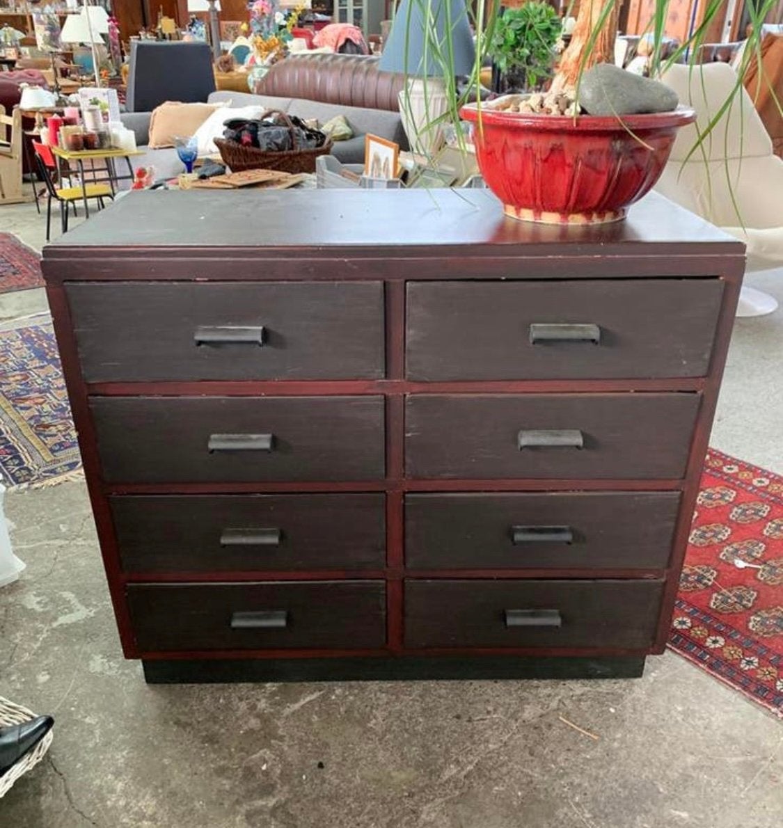 Kast Art Deco antiek ladekast met acht lade Ladekast., Huis en Inrichting, Gebruikt, Verzenden, 50 tot 100 cm, Minder dan 100 cm