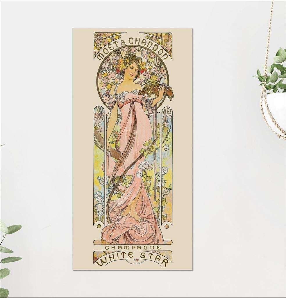 Alphonse Mucha Poster: Moët & Chandon Champagne Reclame, Verzamelen, Verzenden, Nieuw, A1 t/m A3, Film en Tv