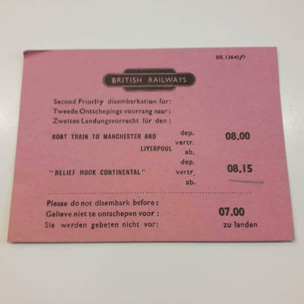 British Railways / 1955 / Harwich Londen / disembarkation, Ophalen of Verzenden, Gebruikt, Trein, Overige typen