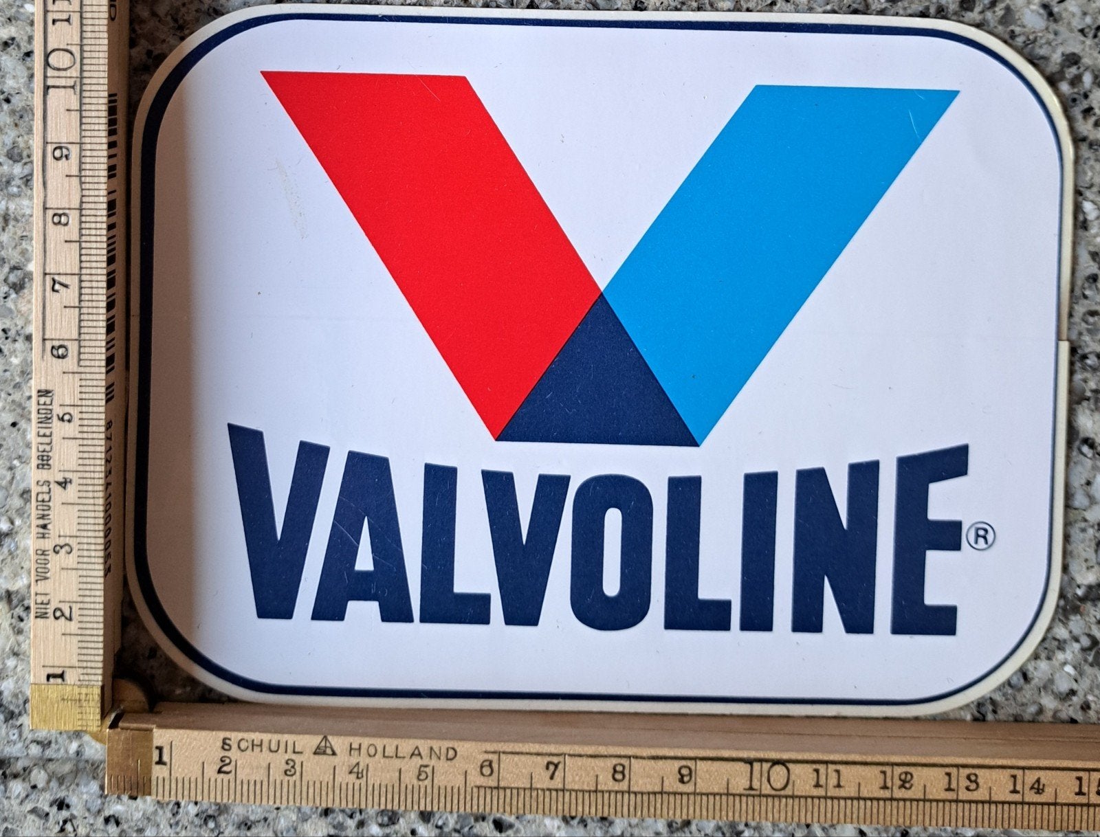 Vintage sticker Valvoline motor oil merk logo, Ophalen of Verzenden, Zo goed als nieuw, Auto of Motor