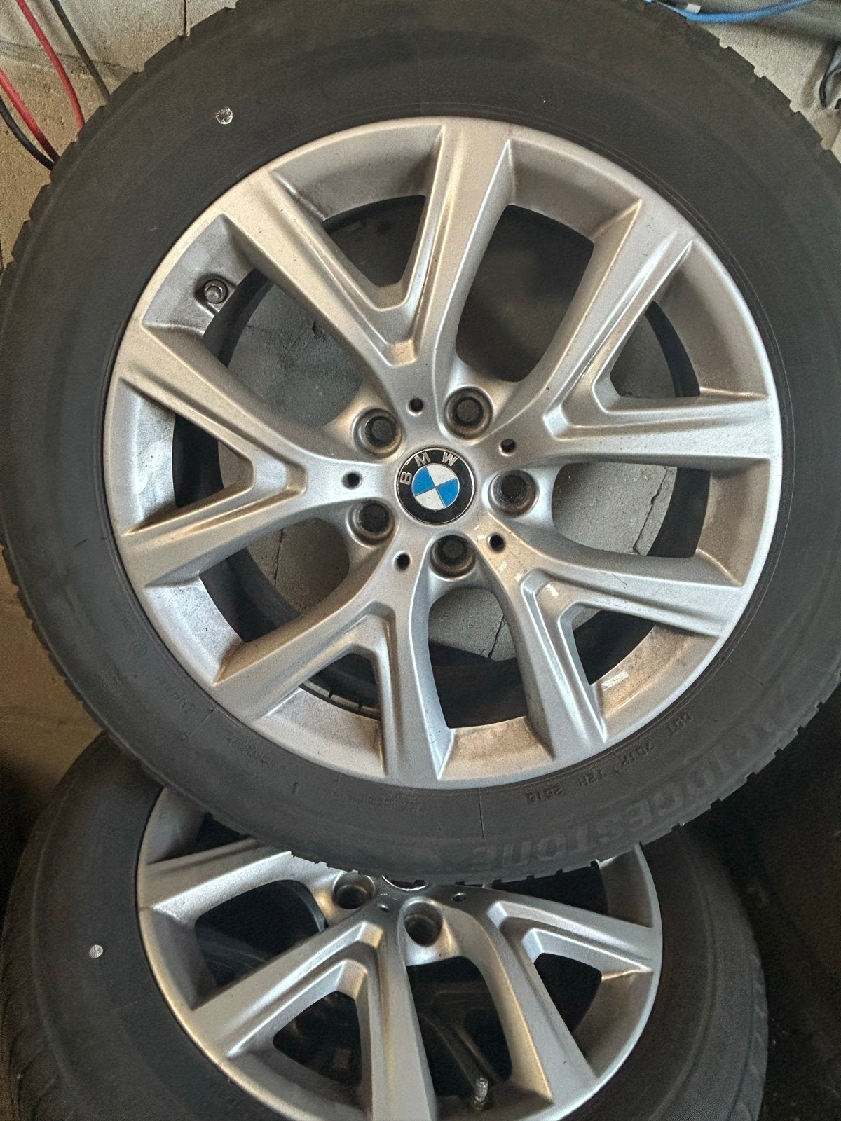 BMW velgen 4 x 17 inch met Bridgestone banden 205/60R17, Ophalen, Gebruikt, Banden en Velgen, 17 inch
