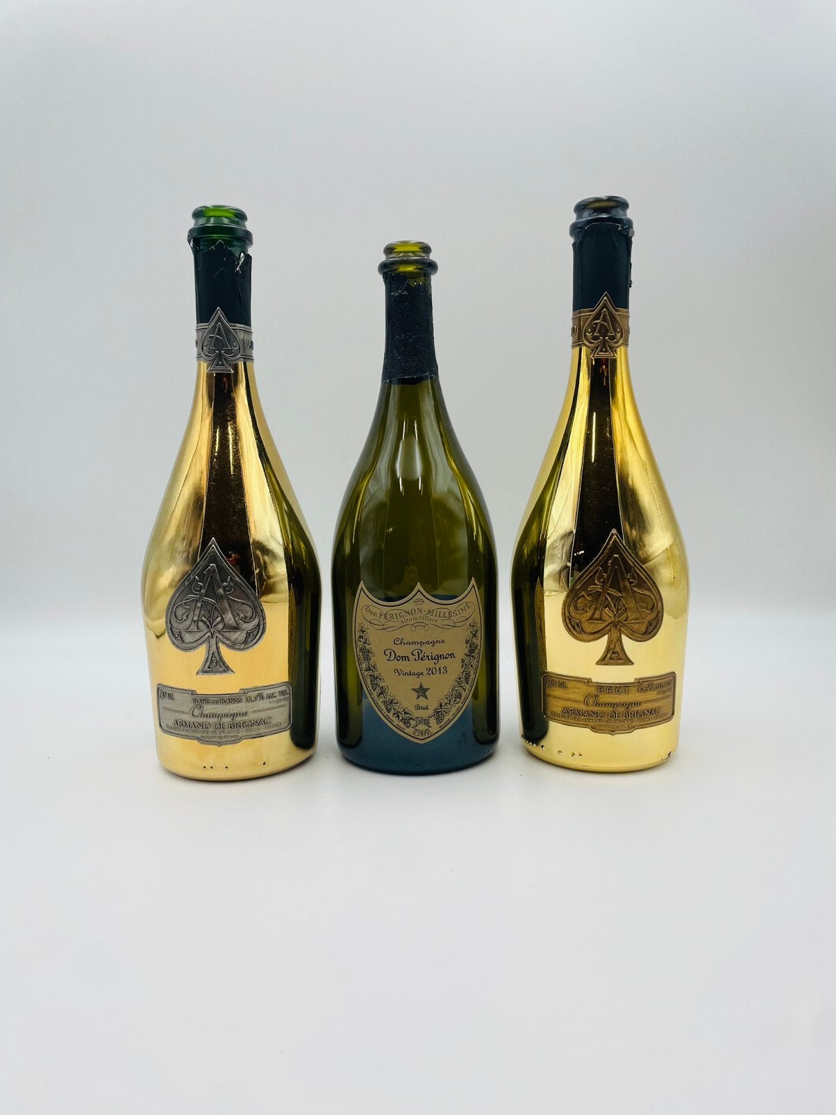 Armand de Brignac en Dom Perignon flessen (leeg), Verzamelen, Wijnen, Ophalen of Verzenden