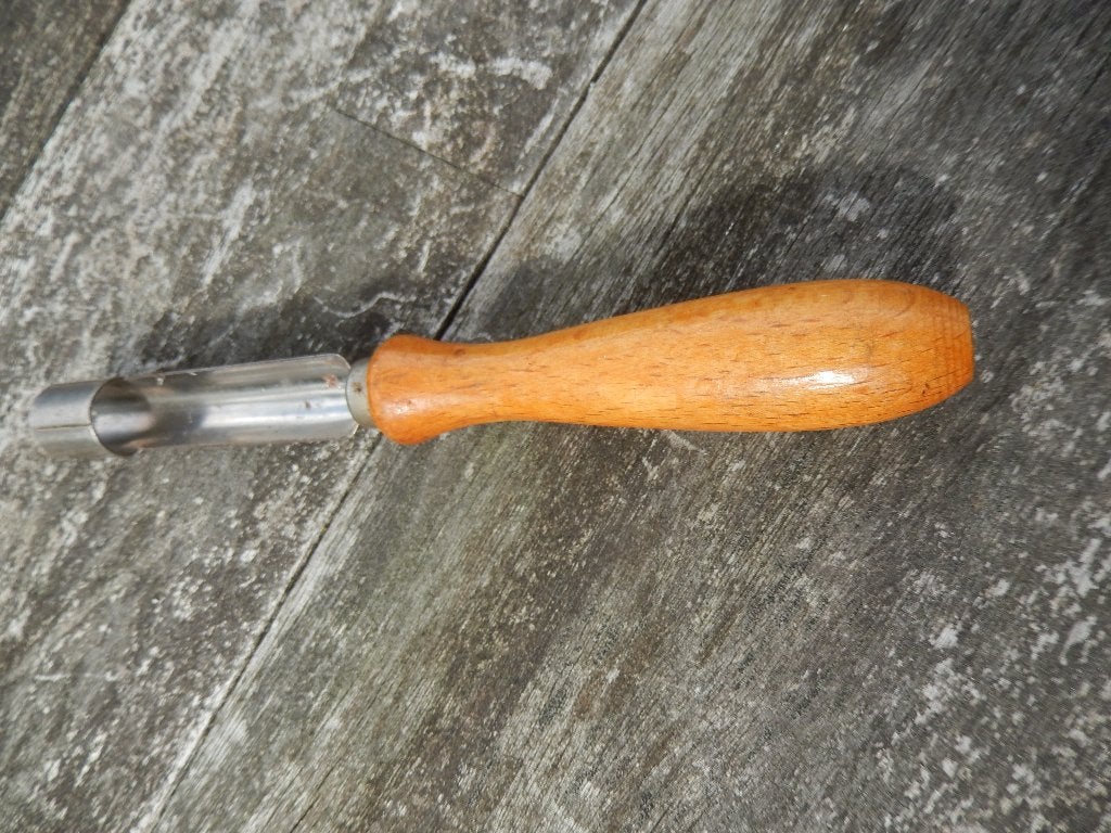 Vintage houten appelboor / klokhuisverwijderaar, Overige typen, Ophalen of Verzenden, Gebruikt, Overige merken