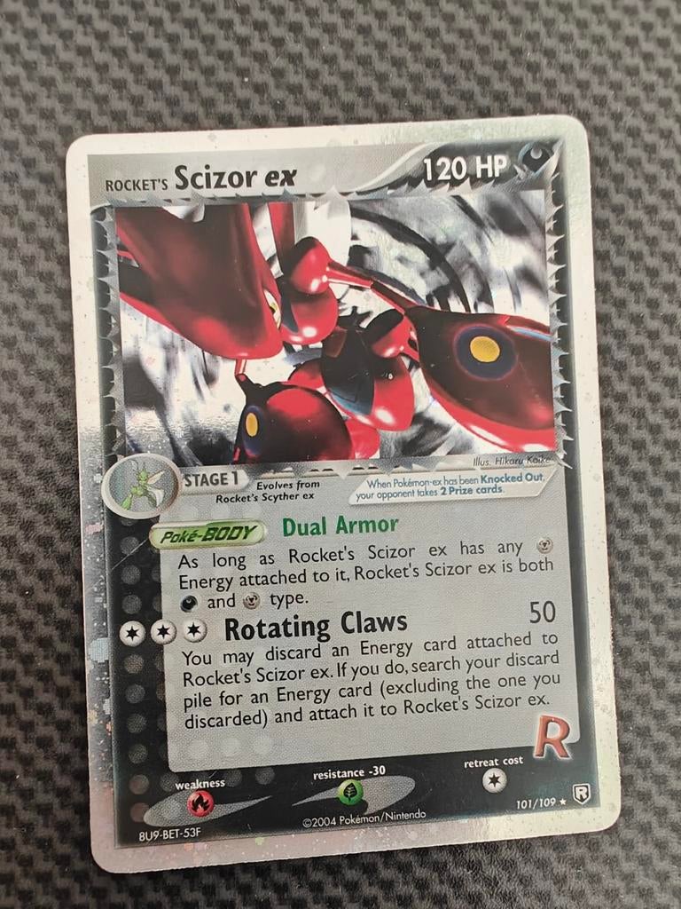 Rocket's Scizor ex - Pokémon Kaart (101/109), Ophalen of Verzenden, Gebruikt, Losse kaart, Foil