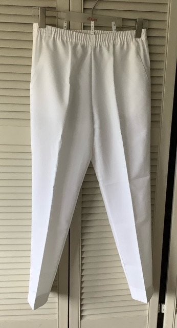 Nieuwe witte damesbroek met elastiek, maat 38, Kleding | Dames, Broeken en Pantalons, Maat 38/40 (M), Wit, Nieuw, Ophalen of Verzenden