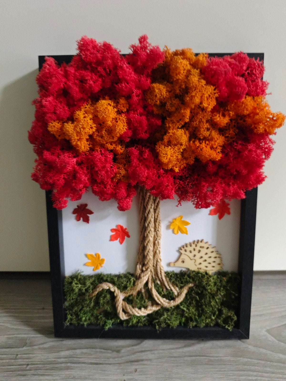 Mosschilderij 21cm x 17cm, Meerkleurig, Overige stijlen, Nieuw, Ophalen of Verzenden