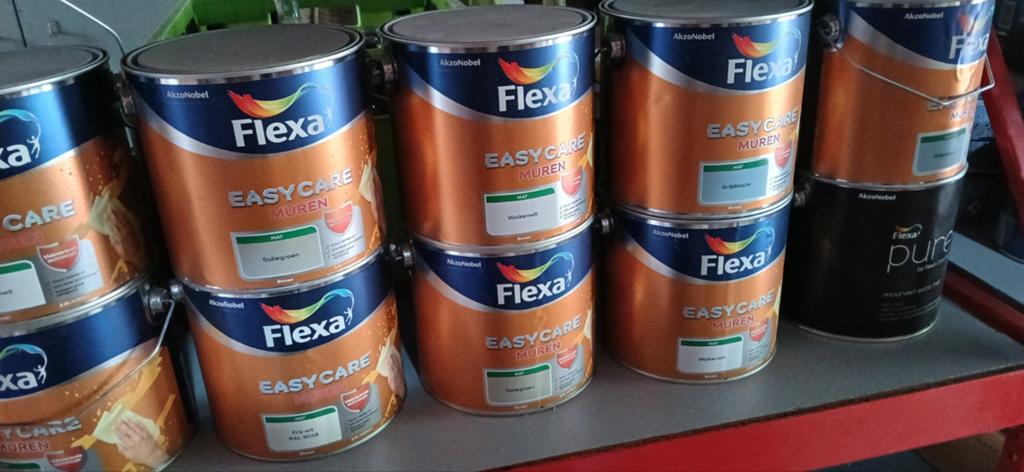 Diverse kleuren flexa Easycare muurverf in 2.5ltr blikken, Ophalen of Verzenden, Nieuw