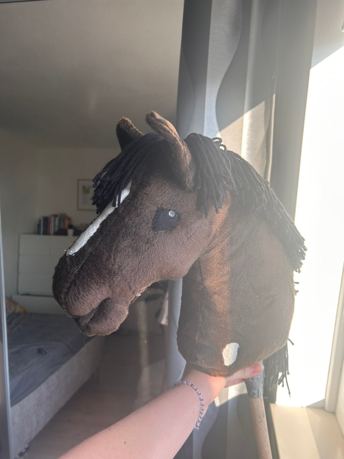 Donker bruin hobbyhorse, Dieren en Toebehoren, Ophalen of Verzenden, Zo goed als nieuw