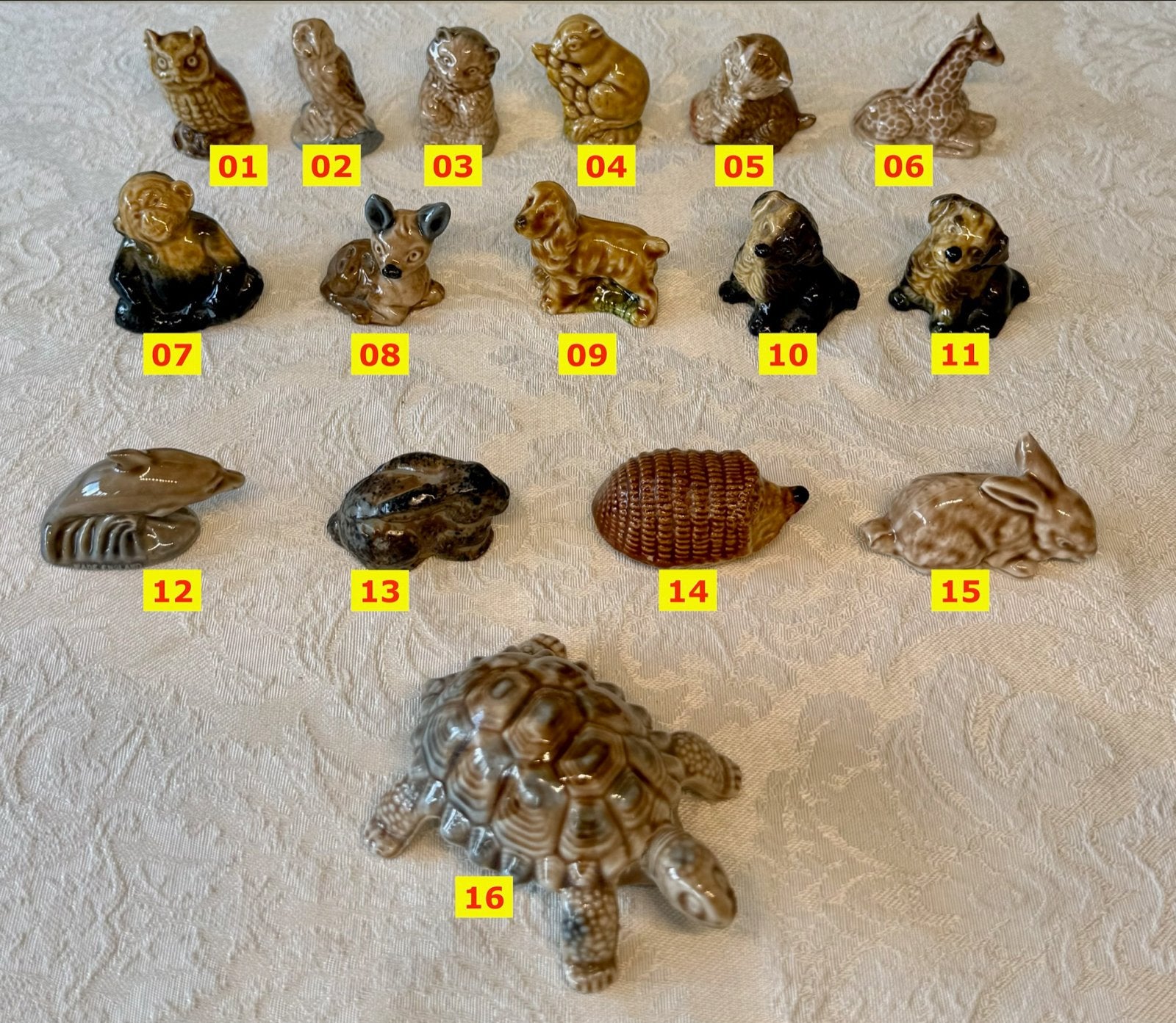 Wade Whimsies beeldjes - Diverse dieren (16 stuks), Ophalen of Verzenden, Gebruikt, Overige soorten, Beeldje of Figuurtje